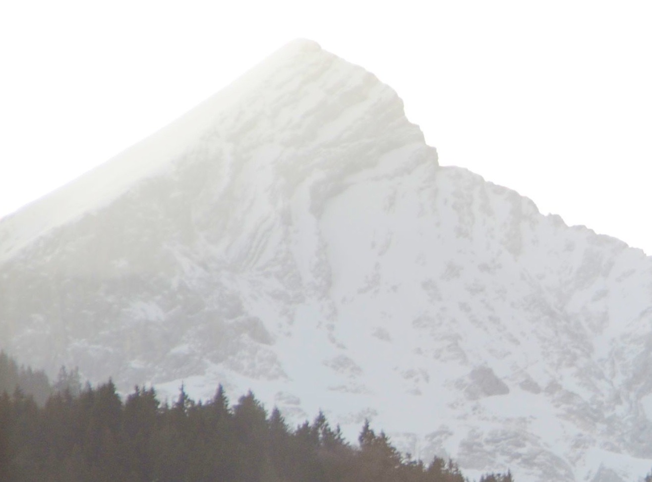 The snow-covered Alpspitze